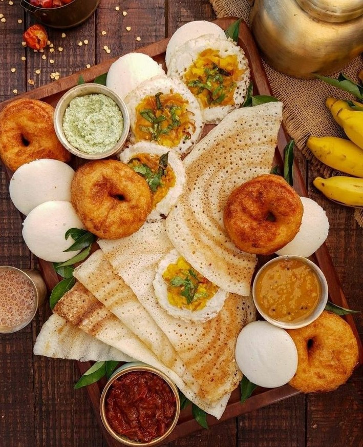 The South Indian style morning breakfast